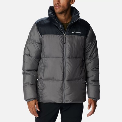 

Мужская куртка-пуховик Columbia Puffect II городской серый/черный, Grey, Columbia Puffect II Puffer Jacket