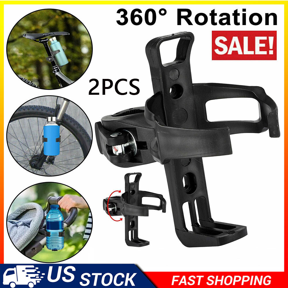 2 X Bicycle Water Bottle Holder Mount Handlebar Rack Bike Cycling Drink Cup Cage