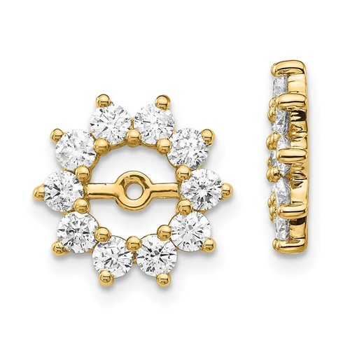 Pre-owned Jewelry 14k Fancy Diamond Earring Jacket Mountings No Stones Included