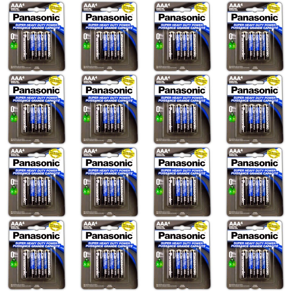 100 PCS Panasonic AAA Batteries Heavy Duty Power Carbon Zinc Triple A Battery 1.5v
