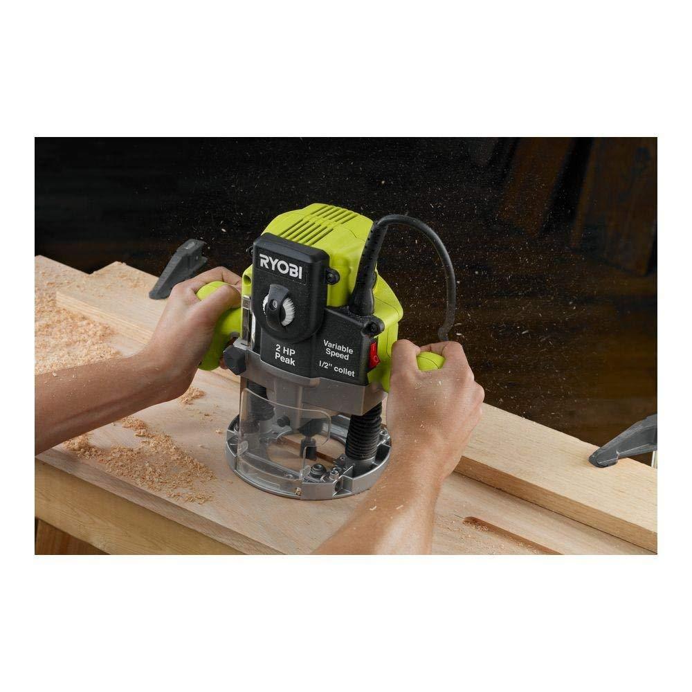 NEW RYOBI RE180PL1G 2HP PEAK 10 AMP PLUNGE BASE ROUTER