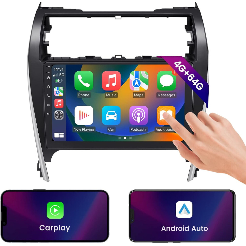 Автомобильный стереоприемник для Toyota Camry 2012 2014 Carplay BT Головное устройство GPS WiFi 4 + 64 ГБ