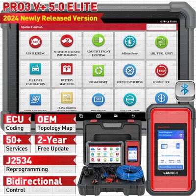 LAUNCH X431 PRO3 V+Elite PRO5 OBD2 Car Scanner Diagnostic Tool J2534 Programming