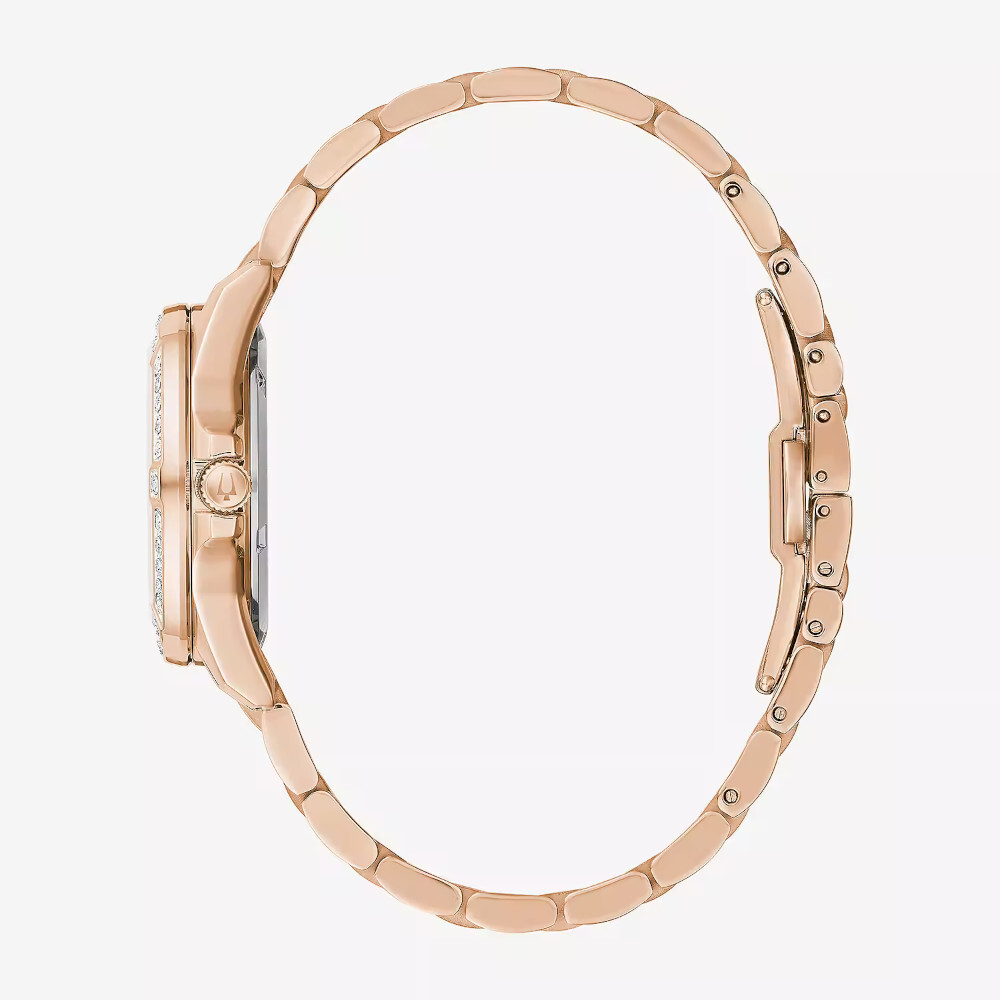 Pre-owned Bulova -womens Marine Star Diamond Watch - Rose Gold-tone Stainless Steel