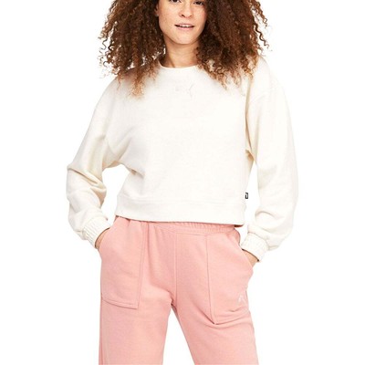 

Толстовка с круглым вырезом Puma Loungewear женская белая 67138299, Белый
