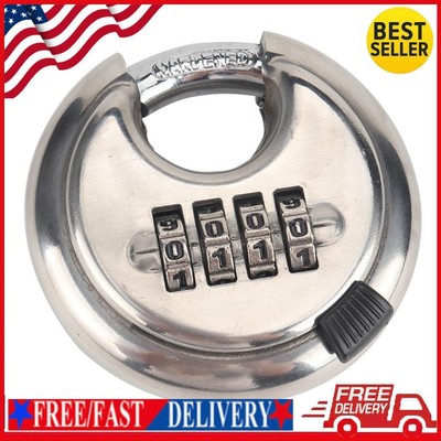 4 Digits Combo Discus Locks Rustproof Stainless Steel Combination Disc Padlock