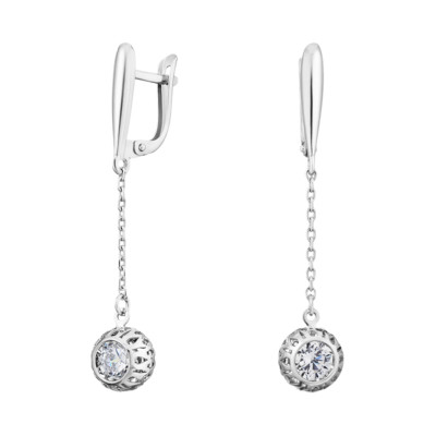 Ohrringe Hänger 925 Silber Zirkonia Ohrhänger Damenschmuck Echtschmuck