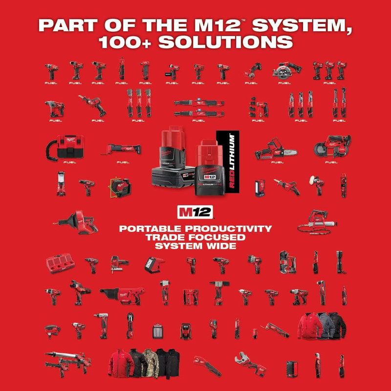 Milwaukee Cordless Drill Impact Driver Combo Kit W/ 2 Batteries Charger 12-Volt
