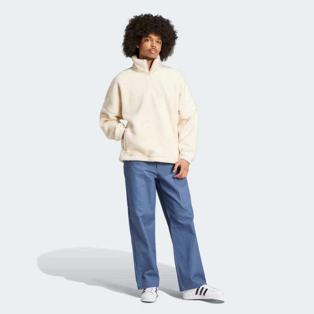 New Adidas Mens NEUCLASSICS FELLECE HALF ZIP SWEAT IY4911