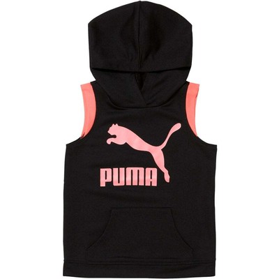 

Puma Poly French Terry Fashion Hoodie Youth Girls Black Casual Outerwear 927310-, Черный