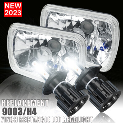 2PCS 7x6'' LED Headlight HiLo+H4 Bulbs For Chevy Express Cargo Van 1500 2500 3500