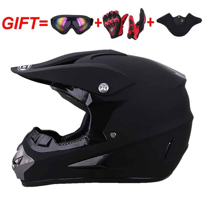 Helmet Adult /Goggles /Gloves DOT Motocross MX Off-Road Dirt Bike ATV Helmets
