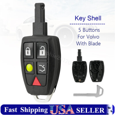 Replacement Remote Key Fob Case Shell for Volvo C30 S40 V50 C70 KR55WK49259