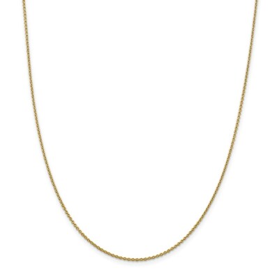 Pre-owned Superdealsforeverything Real 14kt Yellow Gold 1.8mm Round Cable Chain; 16 Inch; Lobster Clasp