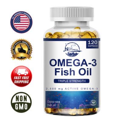 Omega 3 Fish Oil Capsules 3600MG Triple Strength Joint ,Brain ,Immune Support