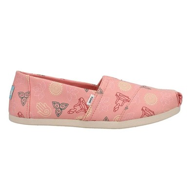 Розовые женские повседневные туфли без шнуровки TOMS Alpargata 10017959T