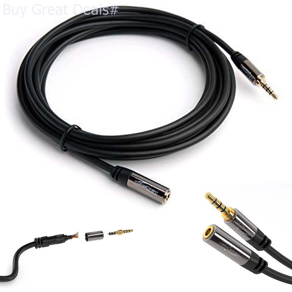 20ft Aux Headset Extension Cable Male To Female Audio Stereo Cord New eBay
