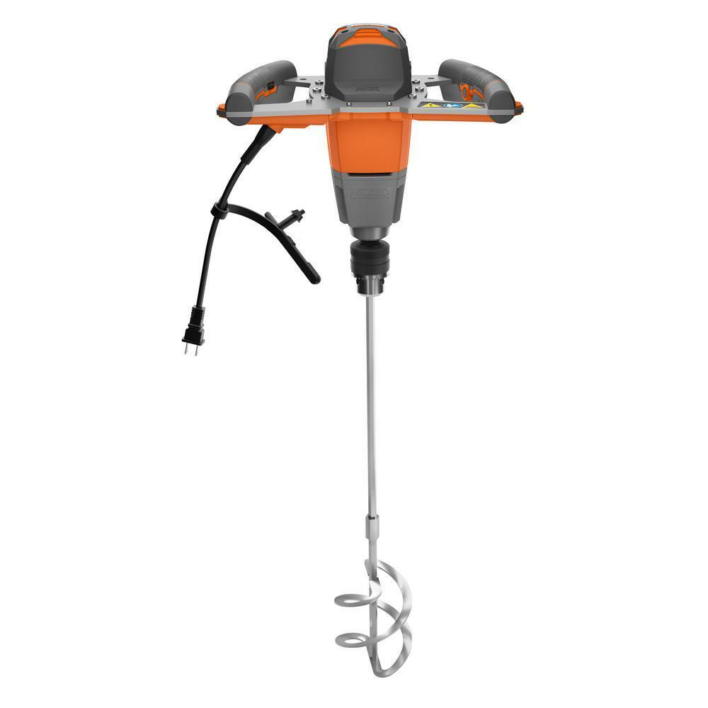 Ridgid Mud Mixer Mortar Grout Paint Single Paddle Mixing Heavy Duty