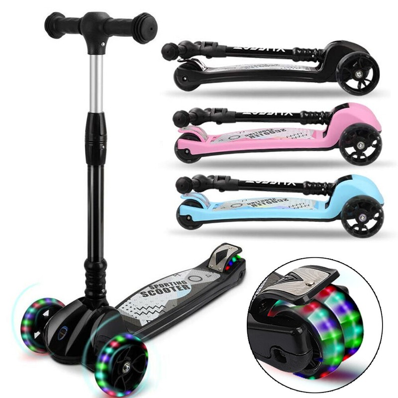 Kinderroller Scooter Roller Tretroller Cityroller Dreiradscooter Kickroller LED 