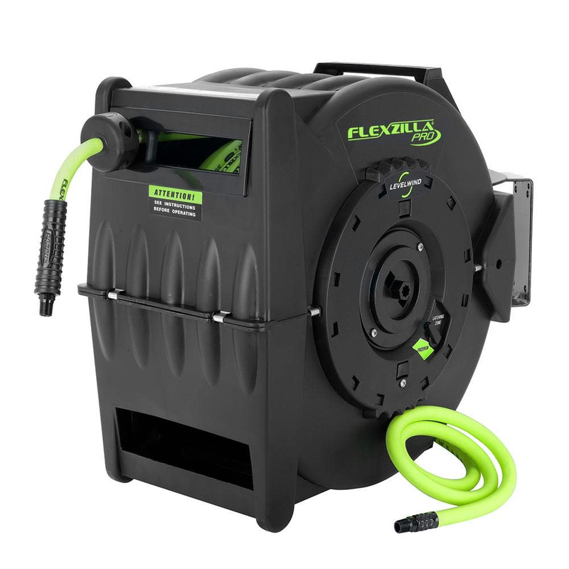 3/8 In. X 75 Ft. Retractable Air Hose Reel with Levelwind Technology