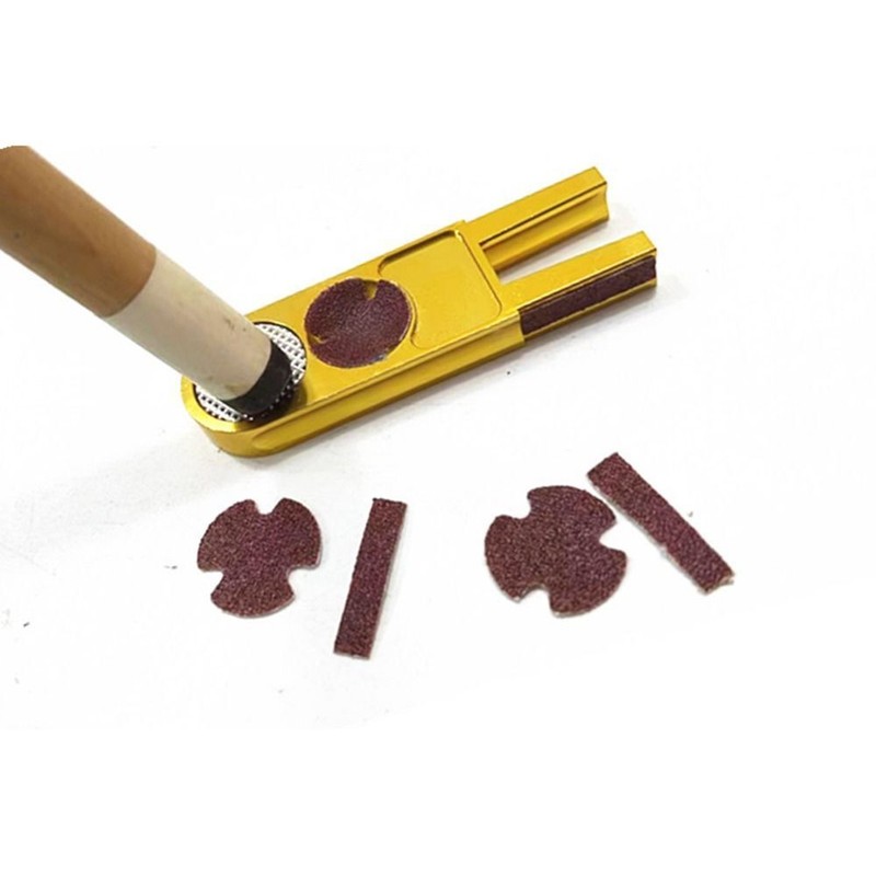 U-shape Billiards Pool Cue Tip Trimmers Tapper Muti-functional Dime Shaper