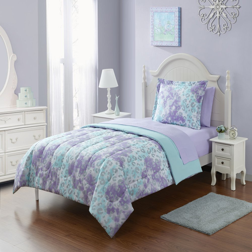 Cheetah Bedding Purple Bedspread