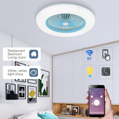 Modern Deckenventilator mit Beleuchtung Fan LED Licht Dimmbar APP Fernbedienung