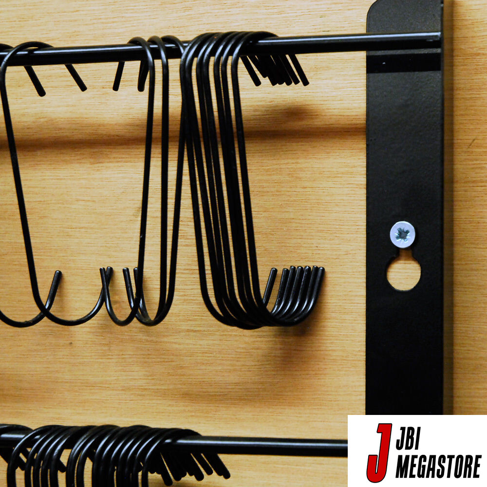 Wall Mounted Powdercoat Paint Hook Storage Holder + Hooks + 2 x Spray