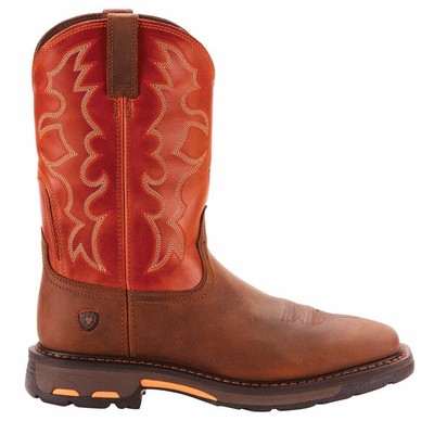 

Ariat Workhog 11-дюймовая электрическая рабочая мужская оранжевая рабочая обувь с мягким носком 10, Оранжевый, Ariat Workhog 11 Inch Electrical Soft Toe Work