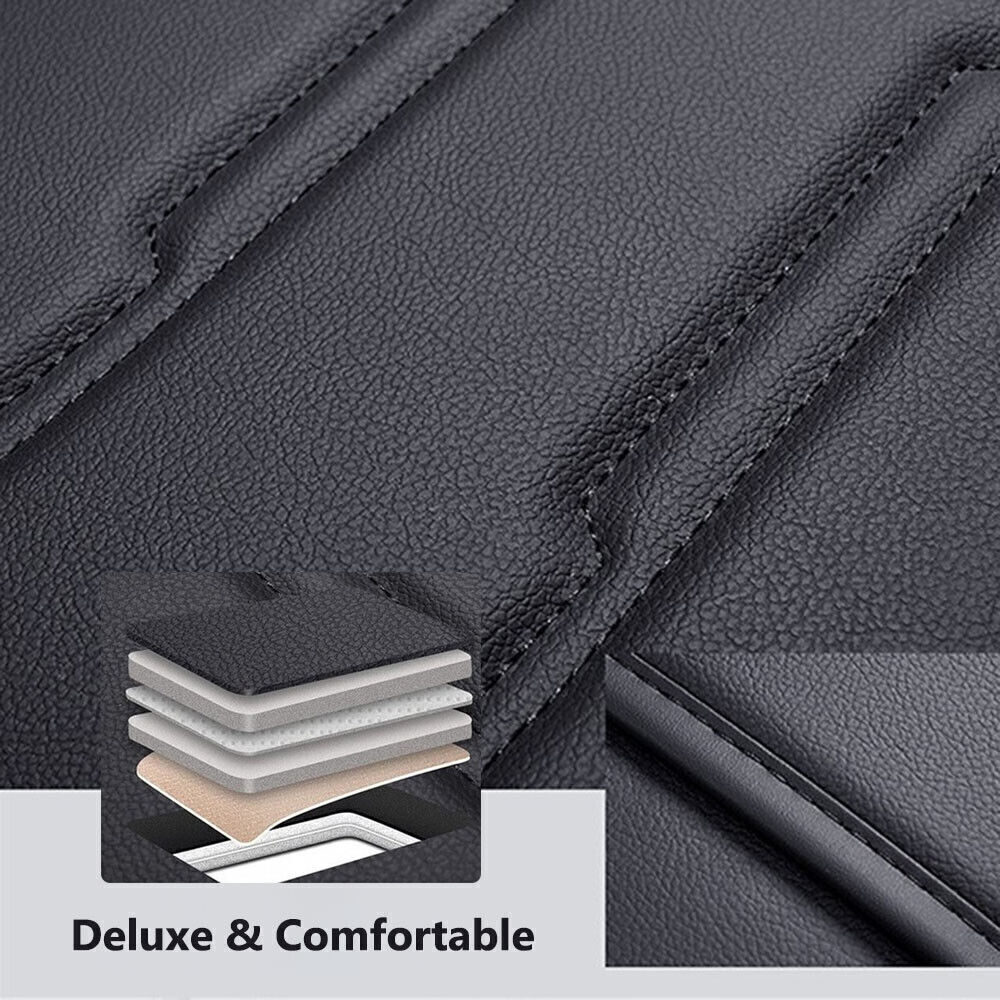 For Honda Accord Civic CR-V HR-V Leather Car Seat Covers 5-Seat Full Set Cushion