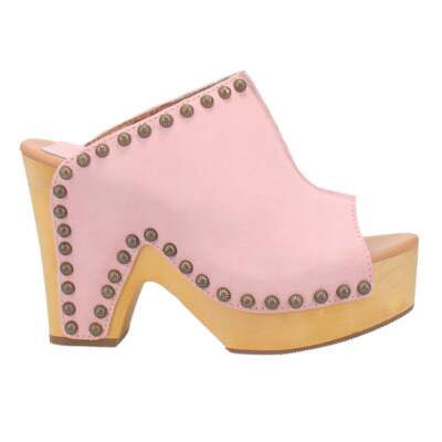 

Сабо-мюли Dingo Peace N Love с открытым носком, женские розовые DI153-650, Розовый, Dingo Peace N' Love Peep Toe Mule Clogs