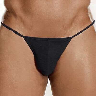 Sexy Mens T-Back G-string Thong Bikini Underwear Mesh Sheer Pouch Thon