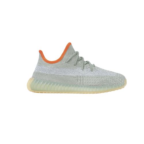 adidas Yeezy Boost 350 V2 Серые кроссовки без шнуровки для мальчиков Повседневная обувь FX9037