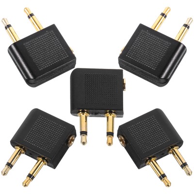  5pcs Plane Headphone Adapter Flight Entertainment System Earphone Adapter