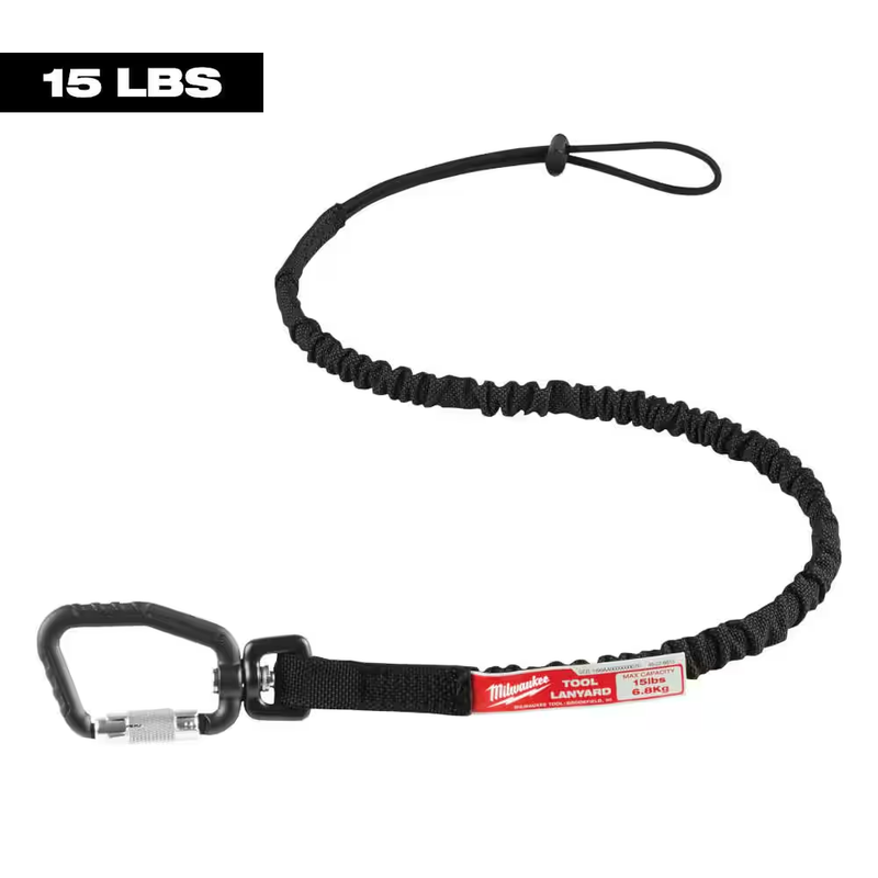 Milwaukee Tool Lanyard 15 Lb Locking Carabiner Safety Drop Prevention