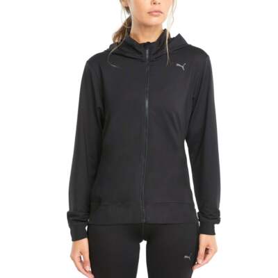 

Puma Studio Yogini Full Zip Jacket Женская черная повседневная спортивная верхняя одежда 520989, Черный, Puma Studio Yogini Full Zip Jacket