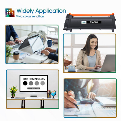 2PK TN660 Toner Cartridge for Brother TN630 MFC-L2700DW MFC-L2740DW DCP-L2540DW