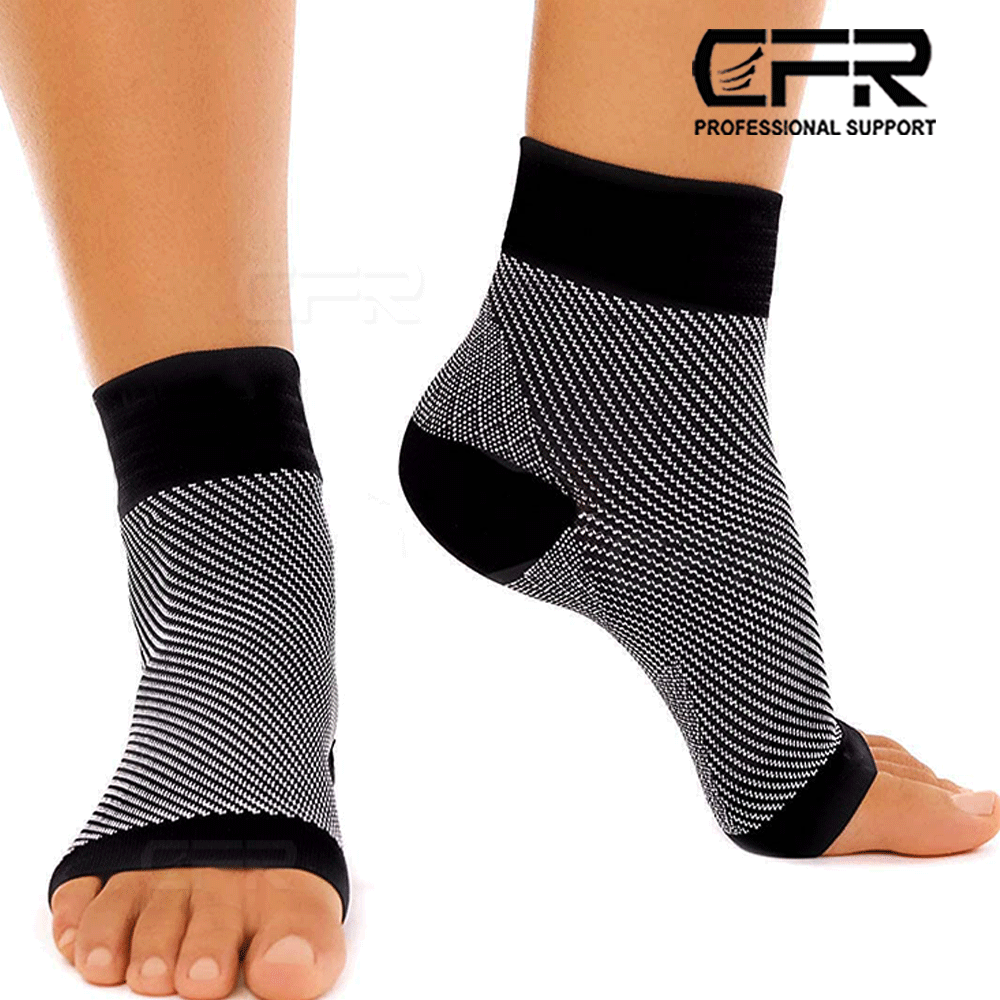 Foot Plantar Fasciitis Arch Support Compression Socks Ankle Heel Brace Copper HG