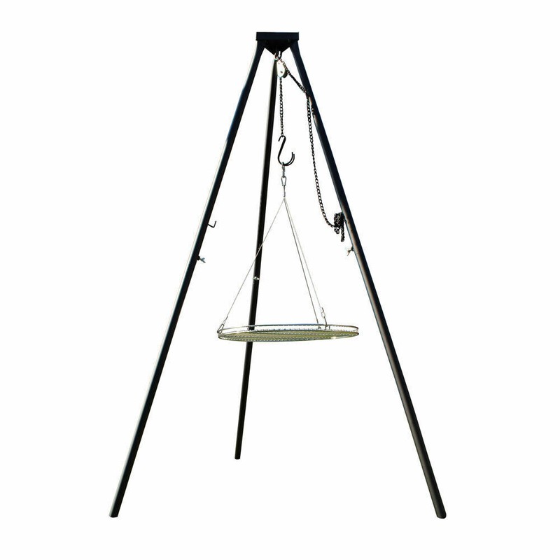 Dreibein Schwenkgrill + 75 Cm Edelstahl Grillrost 1.4301 Schwenker Grillgestell