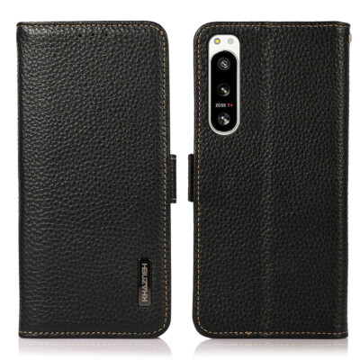 Magnetic Closure Real Leather Flip Wallet Case Cover f Sony Pro-1/5/10/1 VI/V/IV