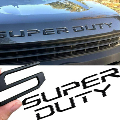 3D Black Hood Insert Emblem Letter 2017-2021 2022 Fit For F-250/F-350 Superduty