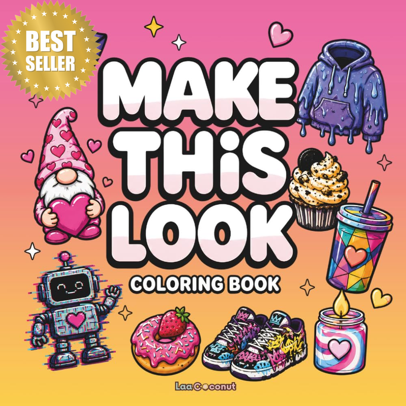 Make This Look Coloring Book: Bold and Easy Designs with Creative Prompts to Col