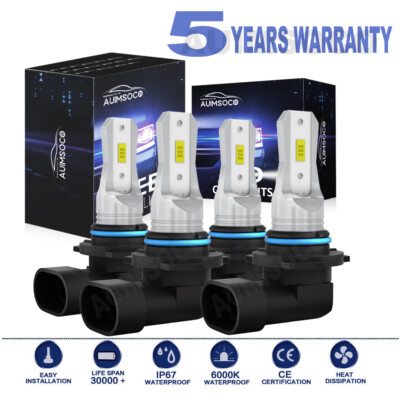 For Hyundai Sonata Sedan 4-Door 2015-2019 LED Headlight High Low Bulbs Kit White