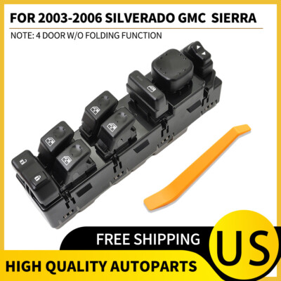 Front Driver Door Window Control Switch For 2003-06 Silverado GMC sierra15883323