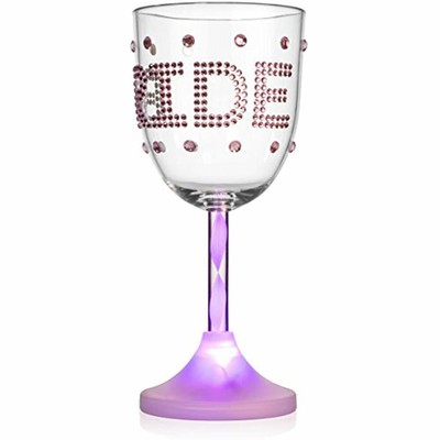 Bride LED Light Up Wine Glass - Bachelorette Party Cup For The To Be Kitchen
