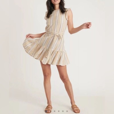 Marine layer Laney Mini Dress Beachy Stripe Size S