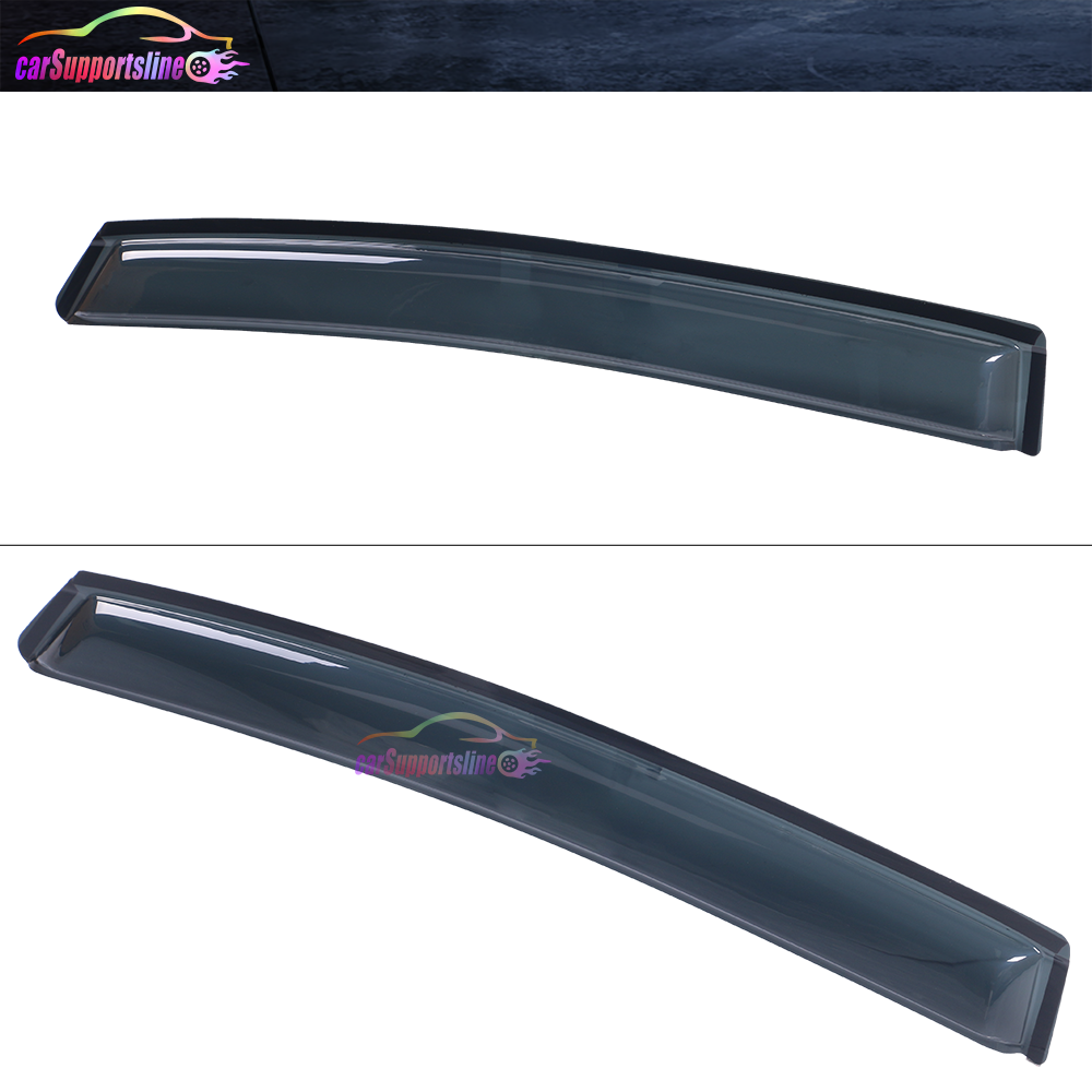 Fits 13-18 Nissan Altima Sedan Window Visor Smoke Vent Shade Guard w/ Red Sport