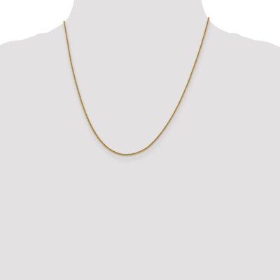 Pre-owned Superdealsforeverything Real 14kt Yellow Gold 1mm Diamond Cut Quadra Wheat Chain; 20 Inch; Lobster Clasp