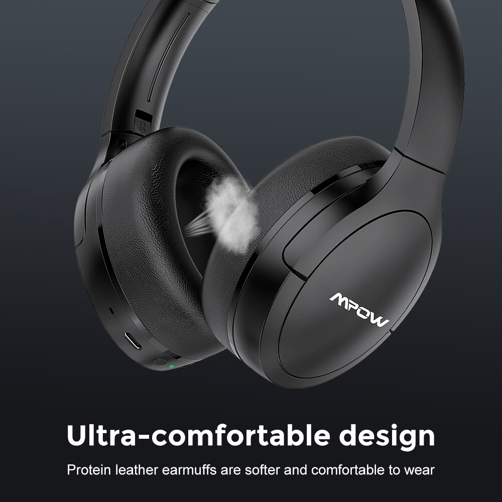 Mpow Bluetooth Wireless Over Ear Headphones Active Noise Cancelling Bass Headset