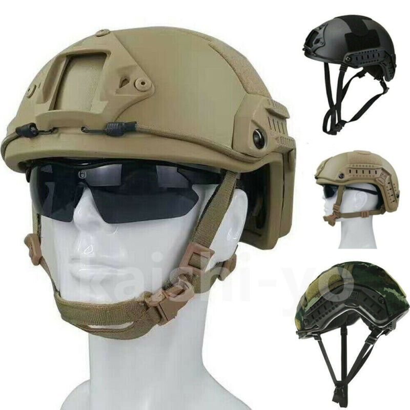 FAST Safety Ballistic Helmet Tactical Bullet Army UHMWPE Proof NIJ IIIA(55-59cm)